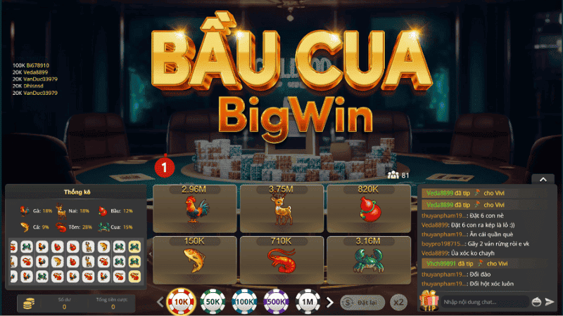 Bầu cua tôm cá tại Live Casino Won88