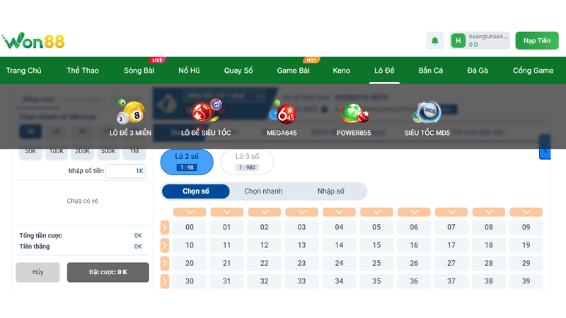 Lý do nên chọn tham gia lô để Won88