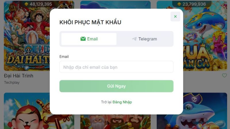 Hướng dẫn lấy lại mật khẩu đăng nhập Won88