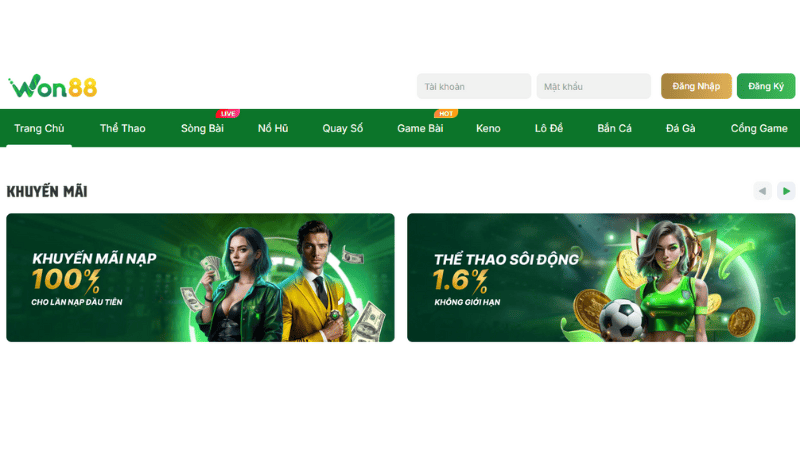 Live Casino Won88 tung ra nhiều chương trình khuyến mãi